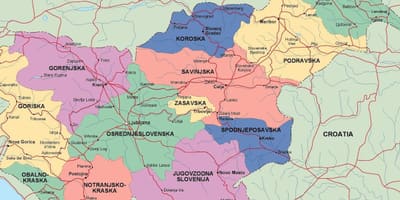Karta Slovenije političkih