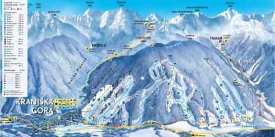 Karta Slovenija skijališta