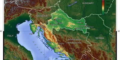Topografski karta Slovenije