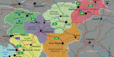 Slovenija znamenitosti kartica